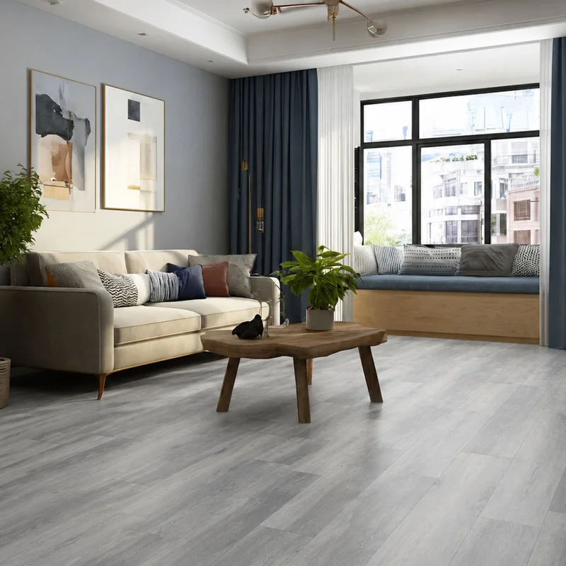 Piso Vinílico SPC Tipo Parquet Grafito SPC102