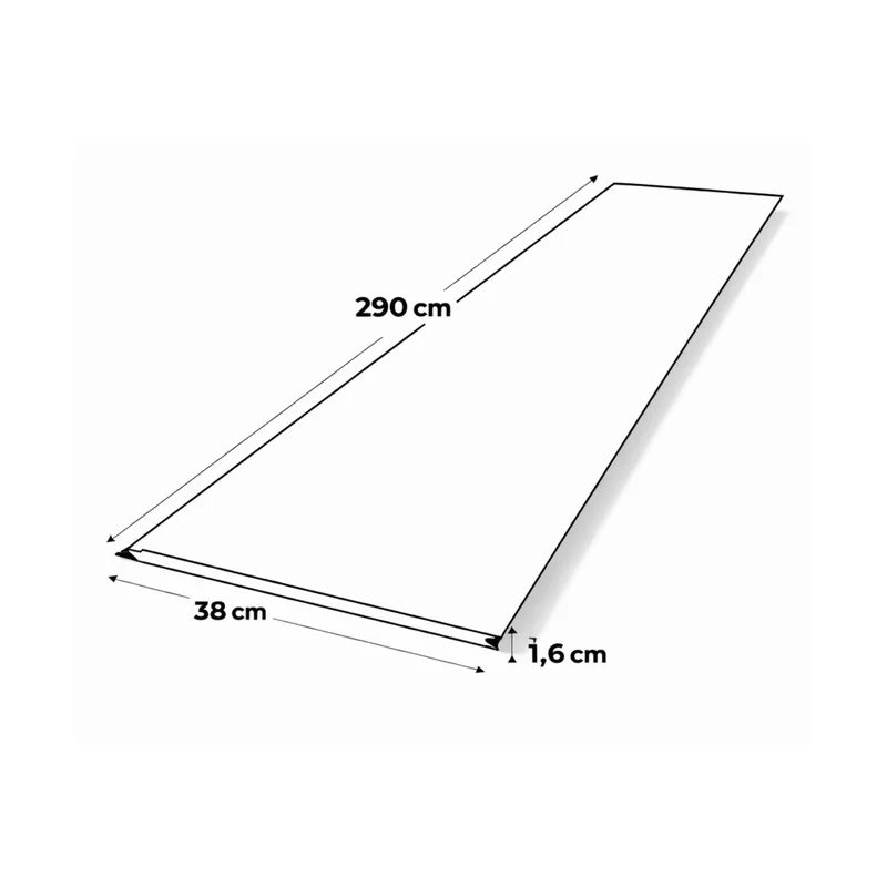 Dimensiones Siding Metálico REM003: 290cm × 38cm × 1,6cm