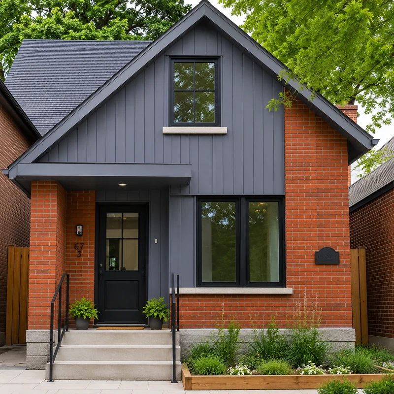 Siding Metálico Color Grafito REM105 - revestimiento exterior