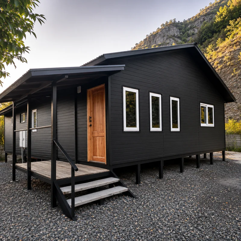 Siding Metálico Color Negro REM105 - revestimiento exterior